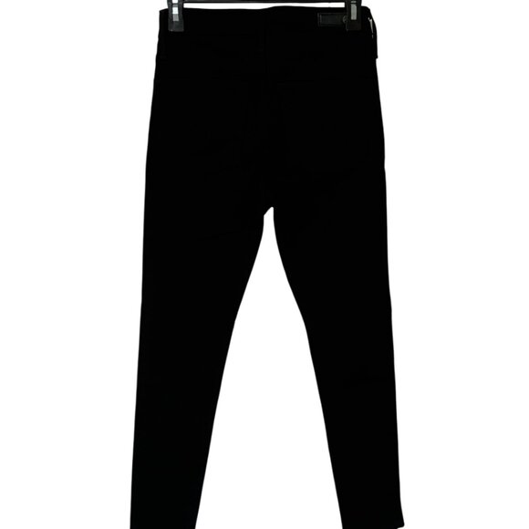 AG Women's Farrah Faux Leather High Rise Skinny Pants, Size 27, Black - Picture 3 of 3